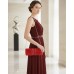 Evening Bag - Satin Pleated w/ 3 Liner Clear Stone - Red - BG-EBS1132RD